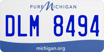 MI license plate DLM8494