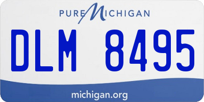 MI license plate DLM8495