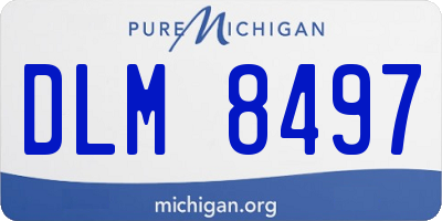 MI license plate DLM8497