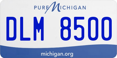 MI license plate DLM8500