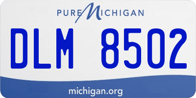 MI license plate DLM8502