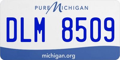 MI license plate DLM8509