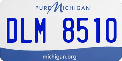 MI license plate DLM8510