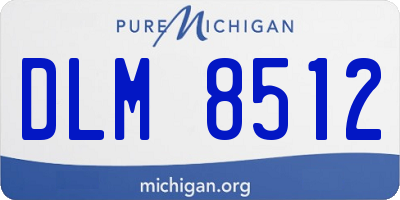 MI license plate DLM8512