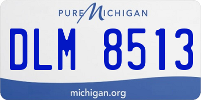 MI license plate DLM8513