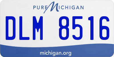 MI license plate DLM8516