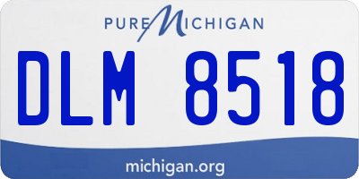 MI license plate DLM8518