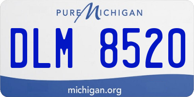 MI license plate DLM8520