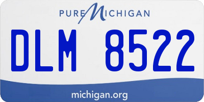 MI license plate DLM8522