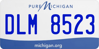 MI license plate DLM8523