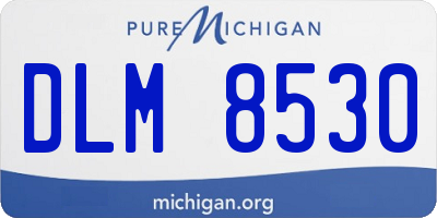 MI license plate DLM8530