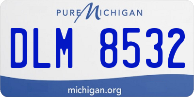 MI license plate DLM8532