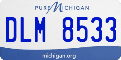 MI license plate DLM8533