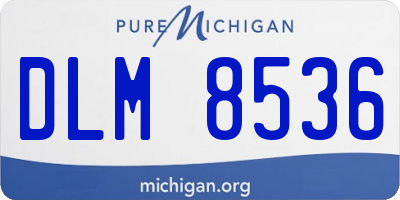MI license plate DLM8536