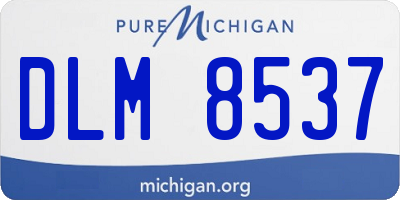 MI license plate DLM8537