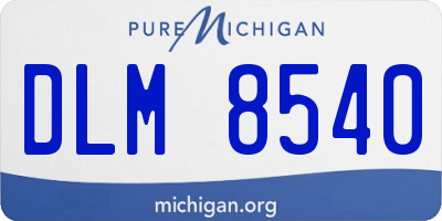 MI license plate DLM8540