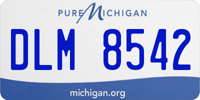 MI license plate DLM8542