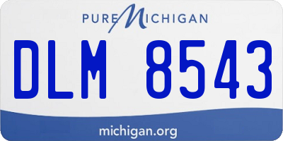 MI license plate DLM8543