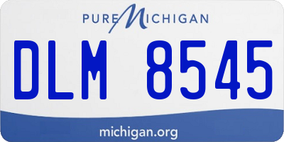 MI license plate DLM8545