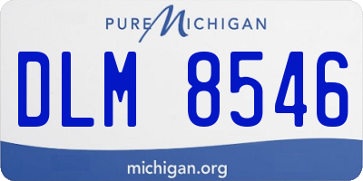 MI license plate DLM8546