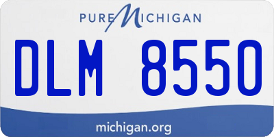 MI license plate DLM8550