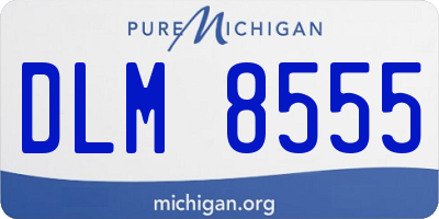 MI license plate DLM8555