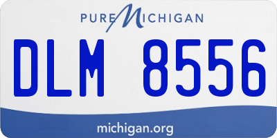 MI license plate DLM8556