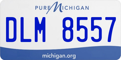 MI license plate DLM8557