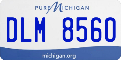 MI license plate DLM8560