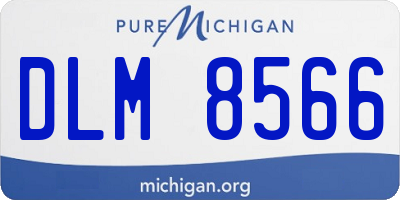 MI license plate DLM8566