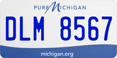 MI license plate DLM8567
