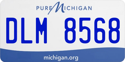 MI license plate DLM8568