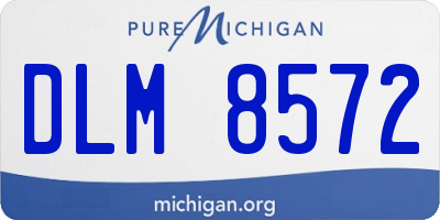 MI license plate DLM8572