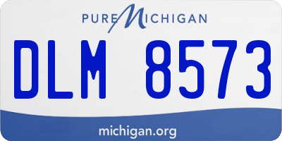 MI license plate DLM8573