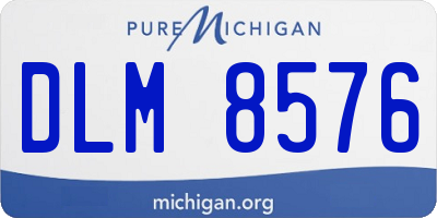 MI license plate DLM8576