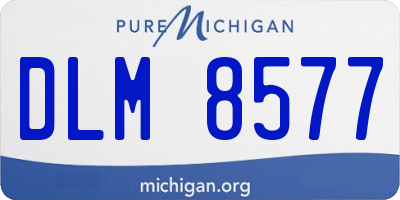 MI license plate DLM8577