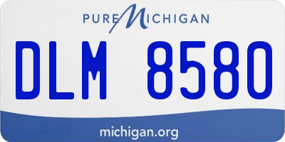 MI license plate DLM8580