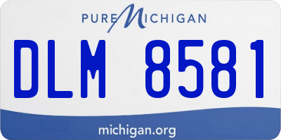 MI license plate DLM8581