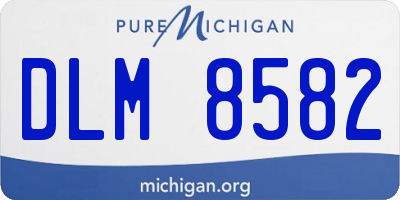 MI license plate DLM8582