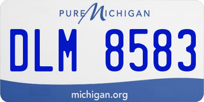 MI license plate DLM8583