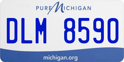 MI license plate DLM8590