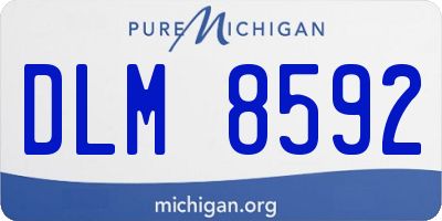 MI license plate DLM8592