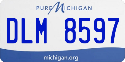 MI license plate DLM8597