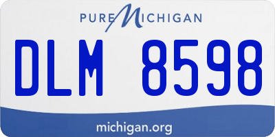 MI license plate DLM8598