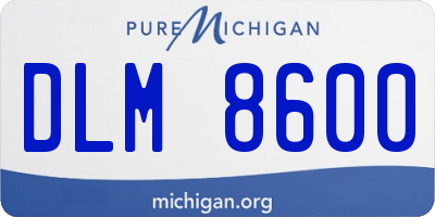 MI license plate DLM8600