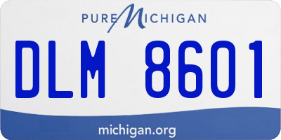 MI license plate DLM8601