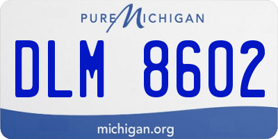 MI license plate DLM8602