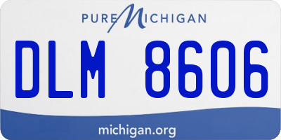 MI license plate DLM8606