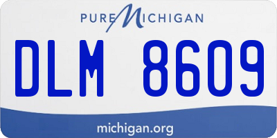 MI license plate DLM8609