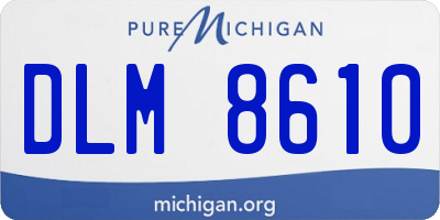 MI license plate DLM8610